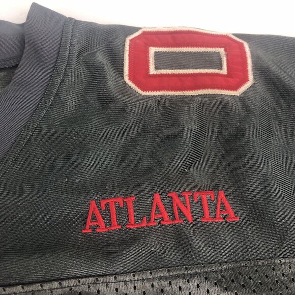 Atlanta Jersey Men's 2XL AOP Shirt Vintage 1990s Gray Red 00 Dio Moda USA Sports - Picture 13 of 16